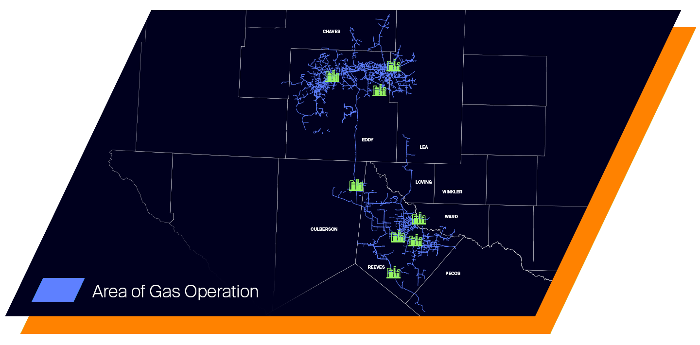 Kinetik Natural Gas Map